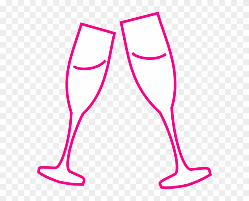 Wedding Beer Mugs Clip Art - Pink Champagne Glass Clip Art #11940