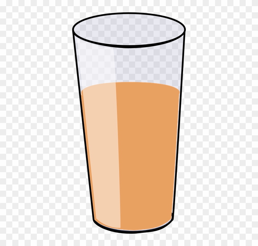Cider Clipart - Cartoon Glass Of Juice.