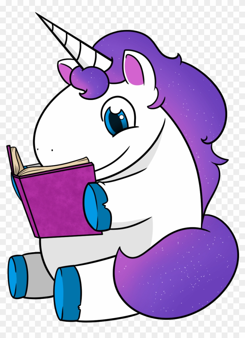 Books Magic Reading Writing Editing Reviewing Wordicorn - Unicorn Reading A Book #12103