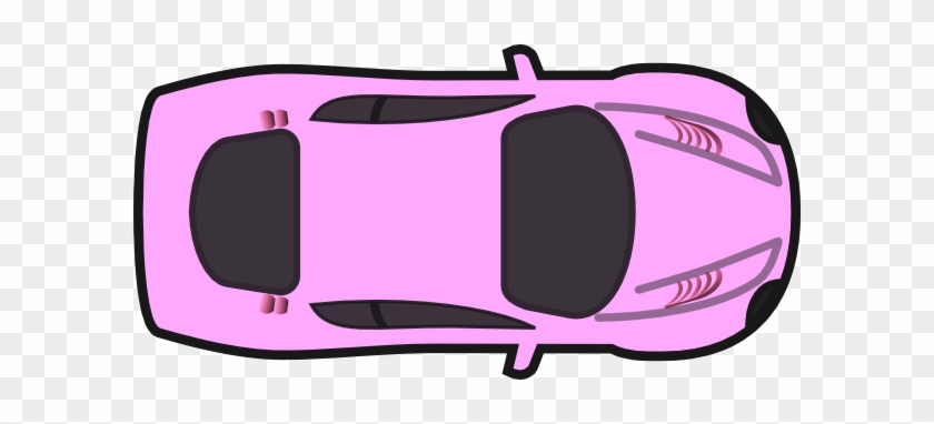 Cars Clip Art - Pink Car Top View #12106