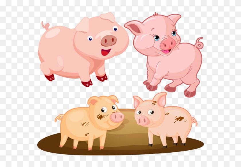 Funny Pink Cartoon Pigs Clip Art Images - Clip Art #12128