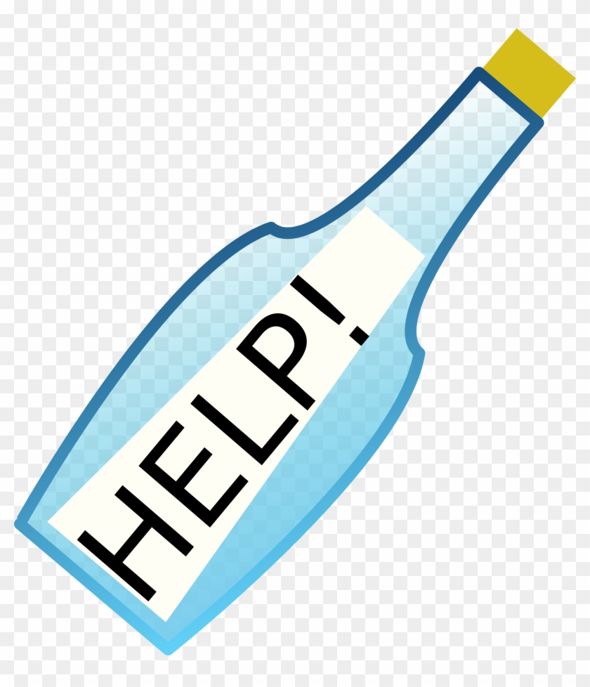 Help@ucd - Clipart Message In A Bottle #12146