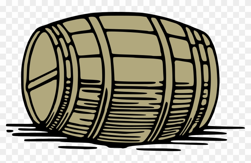 Barrel Wooden Keg Cask Wine Whiskey Beer A - Wine Barrel Clip Art #12176