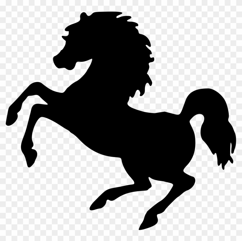 Onlinelabels Clip Art - Rearing Horse Silhouettes Png #12209