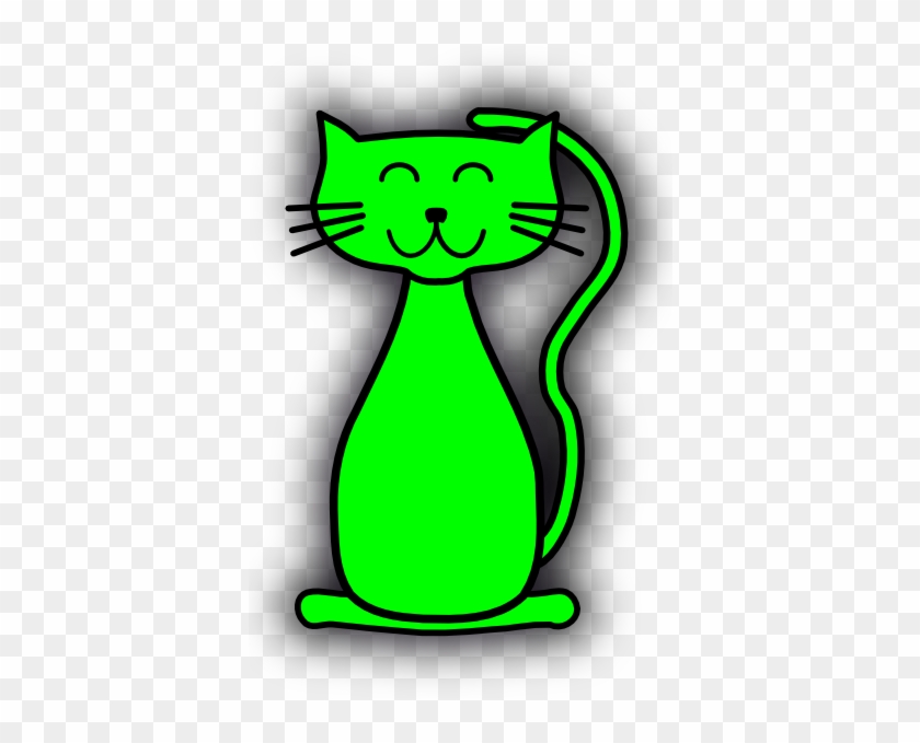 Green Cat Clipart #12266