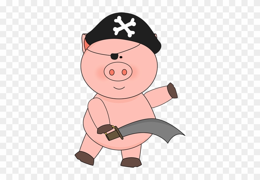 Pig Pirate With A Sword - Pig With Eye Patch #12289