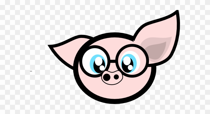 Pig With Glasses Clip Art - Animated Pig With Glasses #12299