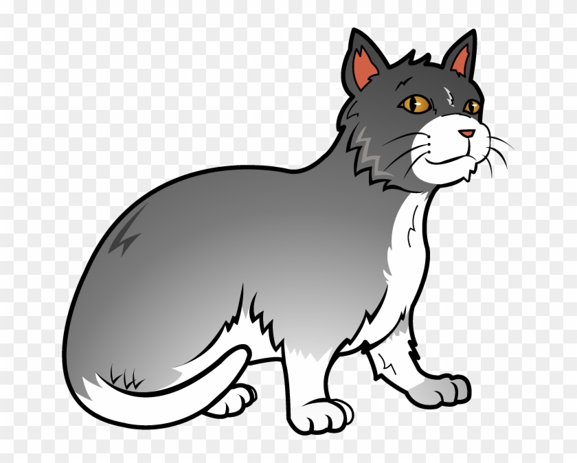 Free Art Clip Of Cat Clipart Image - Grey Cat Clip Art #12320