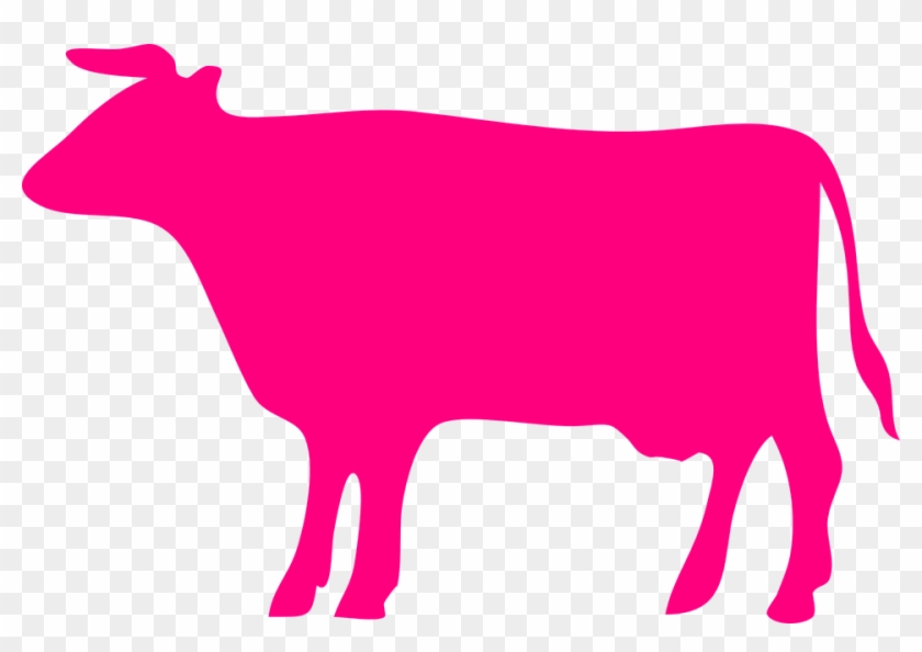 Pink Cow Clipart Collection - Cow Silhouette #12363