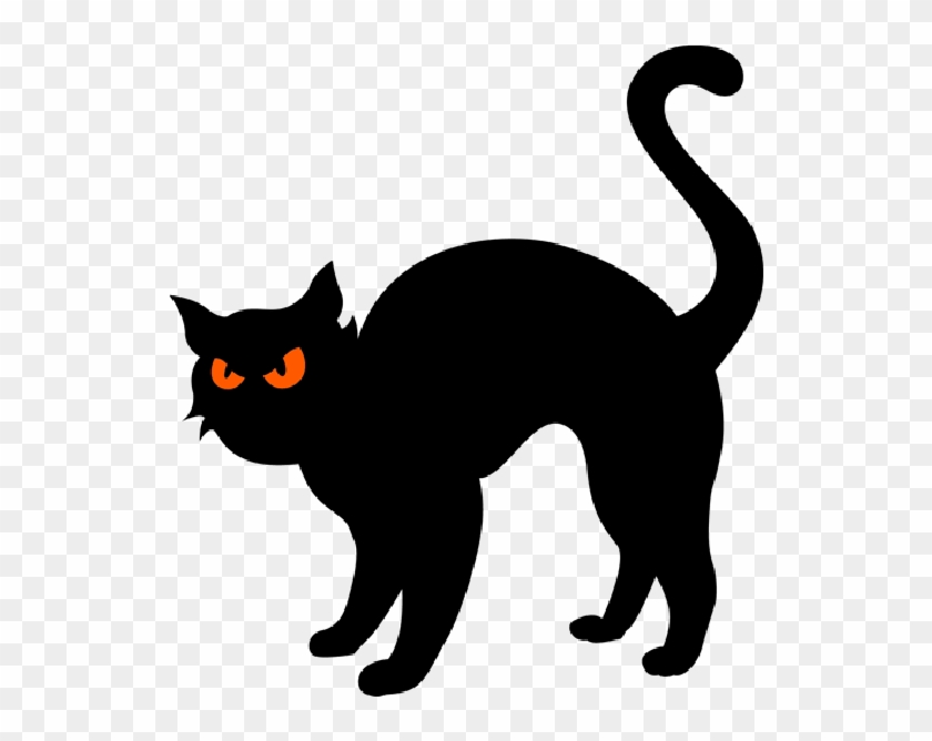 Black Cat Clip Art - Halloween Black Cat Clipart #12383