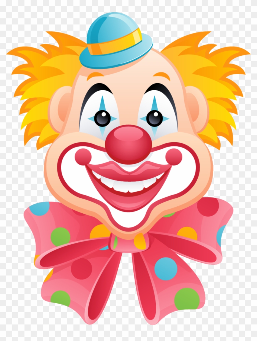 Patterns - Happy Clown Faces Clip Art #12437