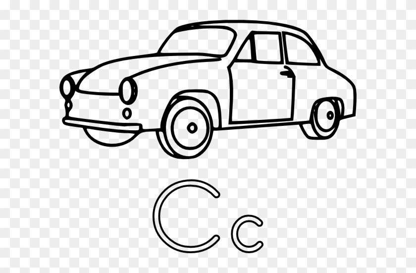 C Is For Car Clip Art - Colouring Page Of A Car #12442