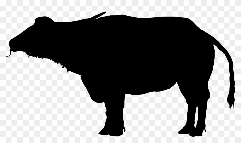 Water Buffalo Clipart Silhouette - Water Buffalo Silhouette #12452