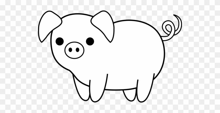 Pig Clip Art In Black And White Pigs Clipart Black - Black And White Clip Art Of Of Pig #12510