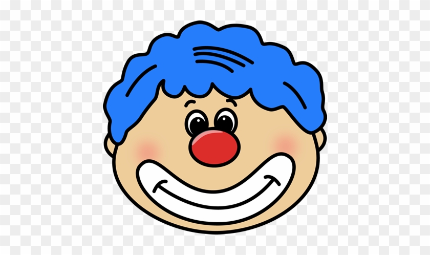 Circus Clown Face Clip Art - Circus Clown Face Clipart #12505