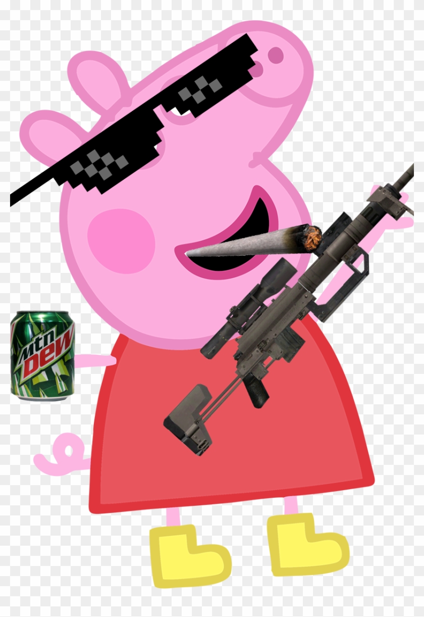 Weed Clipart Mlg - Peppa Pig Blowing Bubbles #12526