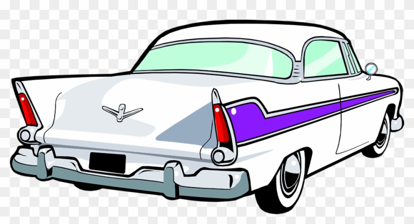 Behind View Classic Car Clipart - Vintage Cars Clip Art #12539