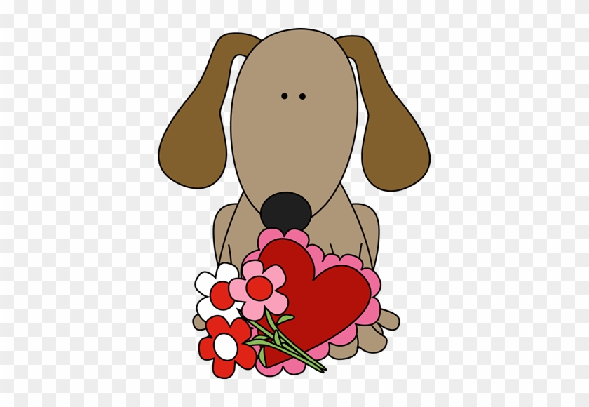 Valentine's Day Dog - Dog Valentine Clip Art #12548