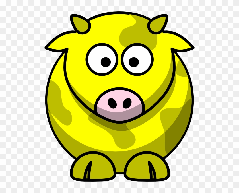 Yellow Cow 2 Clip Art - Draw Cartoon Cow #12564