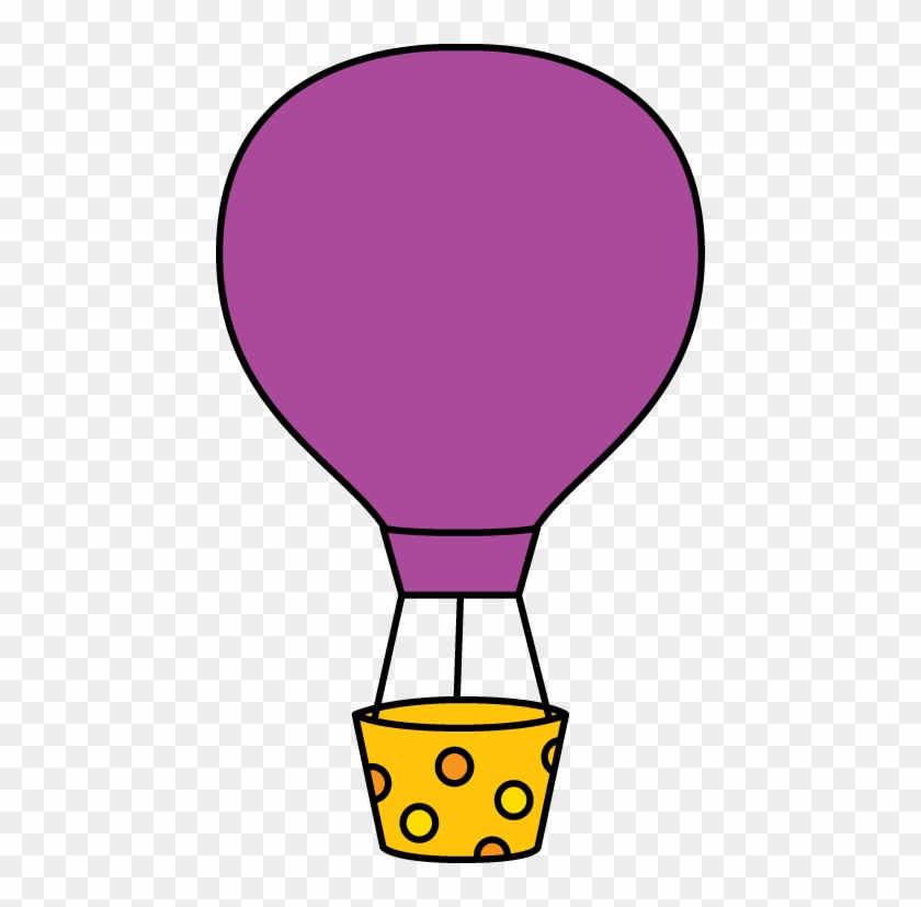 Purple Hot Air Balloon - Clip Art Hot Air Balloon #12647