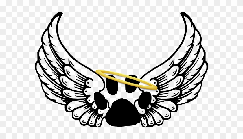 Animal Angel Clip Art At Clker Com Vector Online Dog - Angel Wings And Halo #12657