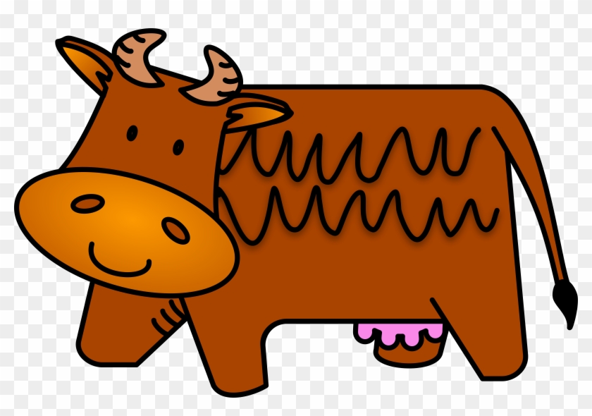 Clip Arts Related To - Brown Cow Clipart #12670