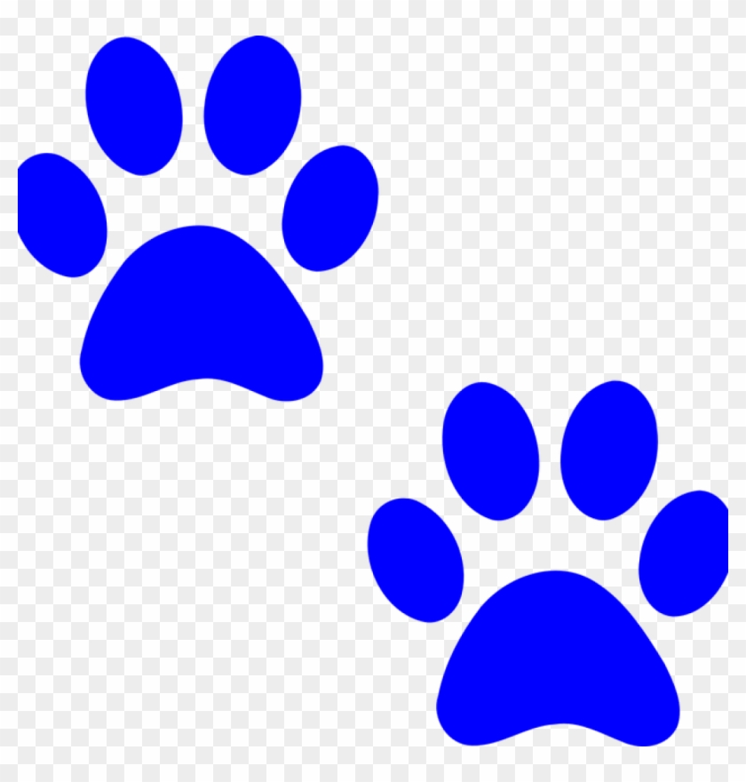 Dog Paw Clip Art Paw Prints Dog Free Vector Graphic - Blue Paw Print Clip Art #12678