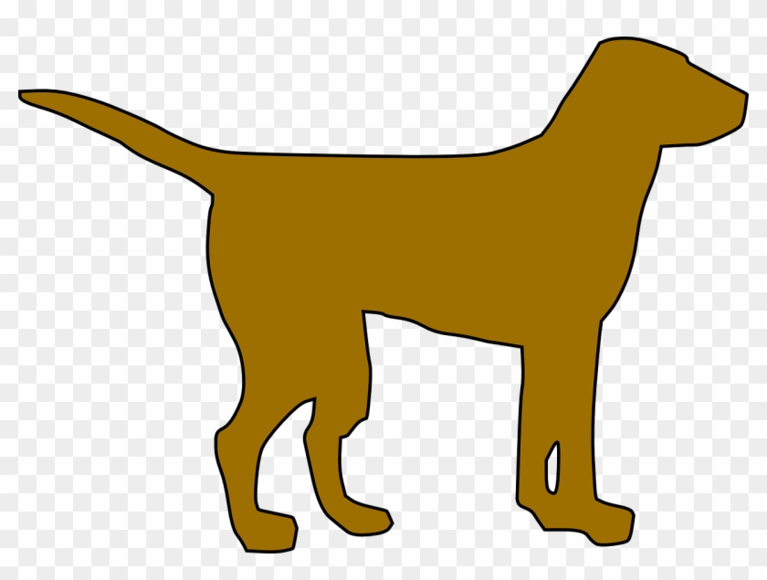 Dog Silhouette Clip Art - Simple Dog Clipart #12725