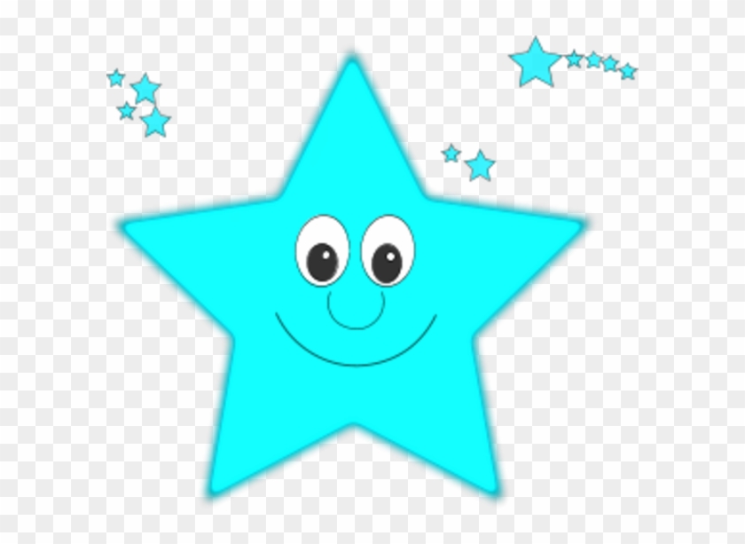 Smiling Faces Clipart - Blue Smiling Star Clipart #12761