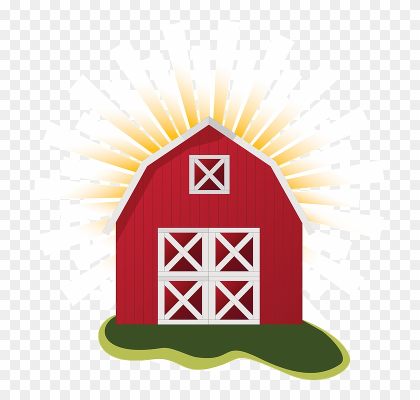 Farm Barn Clip Art Clipart Clipartcow - Red Barn Clip Art #12753