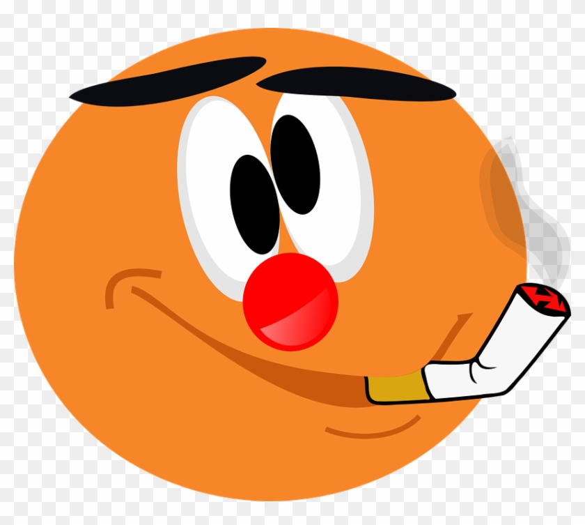 Smile Clown Smoker Clip Art At Clker - Clip Art Smoking #12774