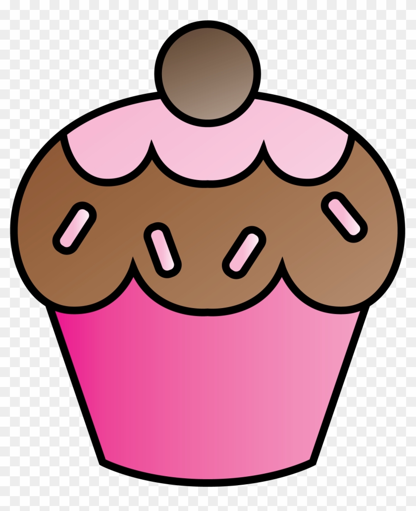 Cupcake Art On Clip Art Cupcake And Pink Cupcakes 2 - Birthday Cupcakes Coloring Pages #12835