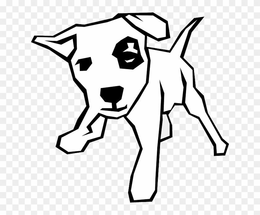 Black And White Dog Drawing #12843