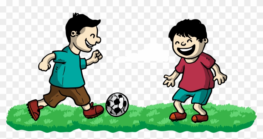 Football Clip Art - Playing Football With Friends Clipart #12900