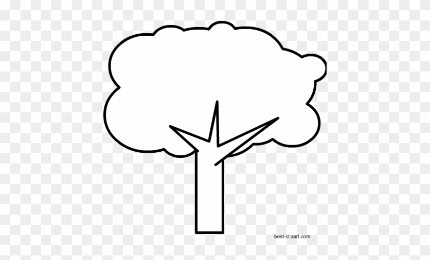 Free Black And White Oak Tree Clipart - Oak #12895