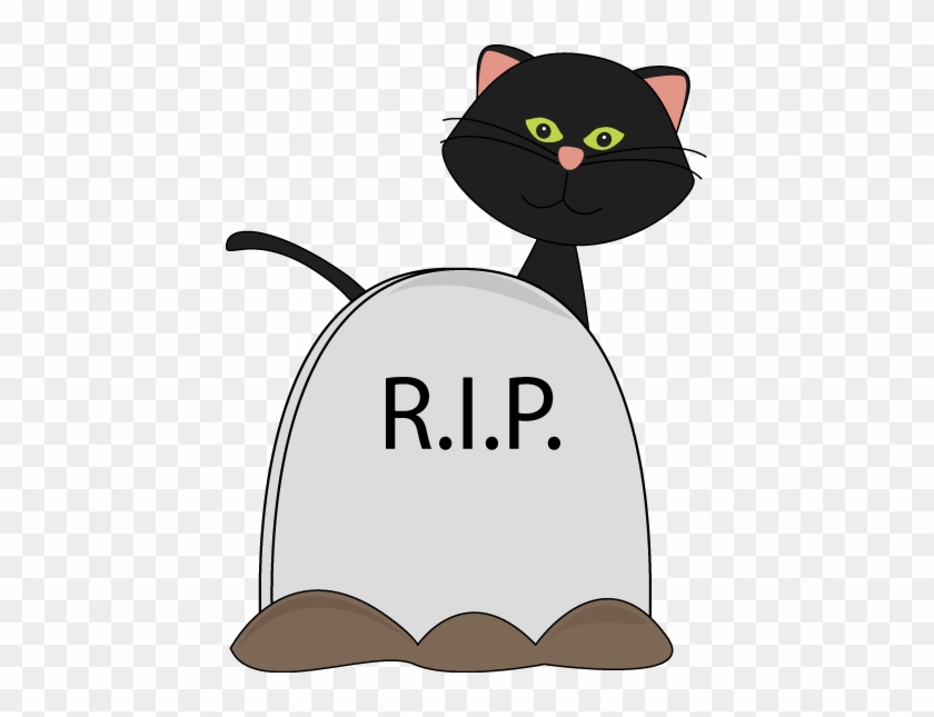 Black Cat And Tombstone - Pet Tombstone Clipart #12936