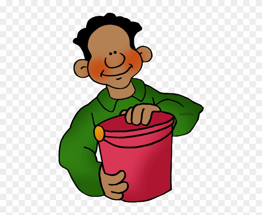 Bucket - Phillip Martin Clipart Boy #12979