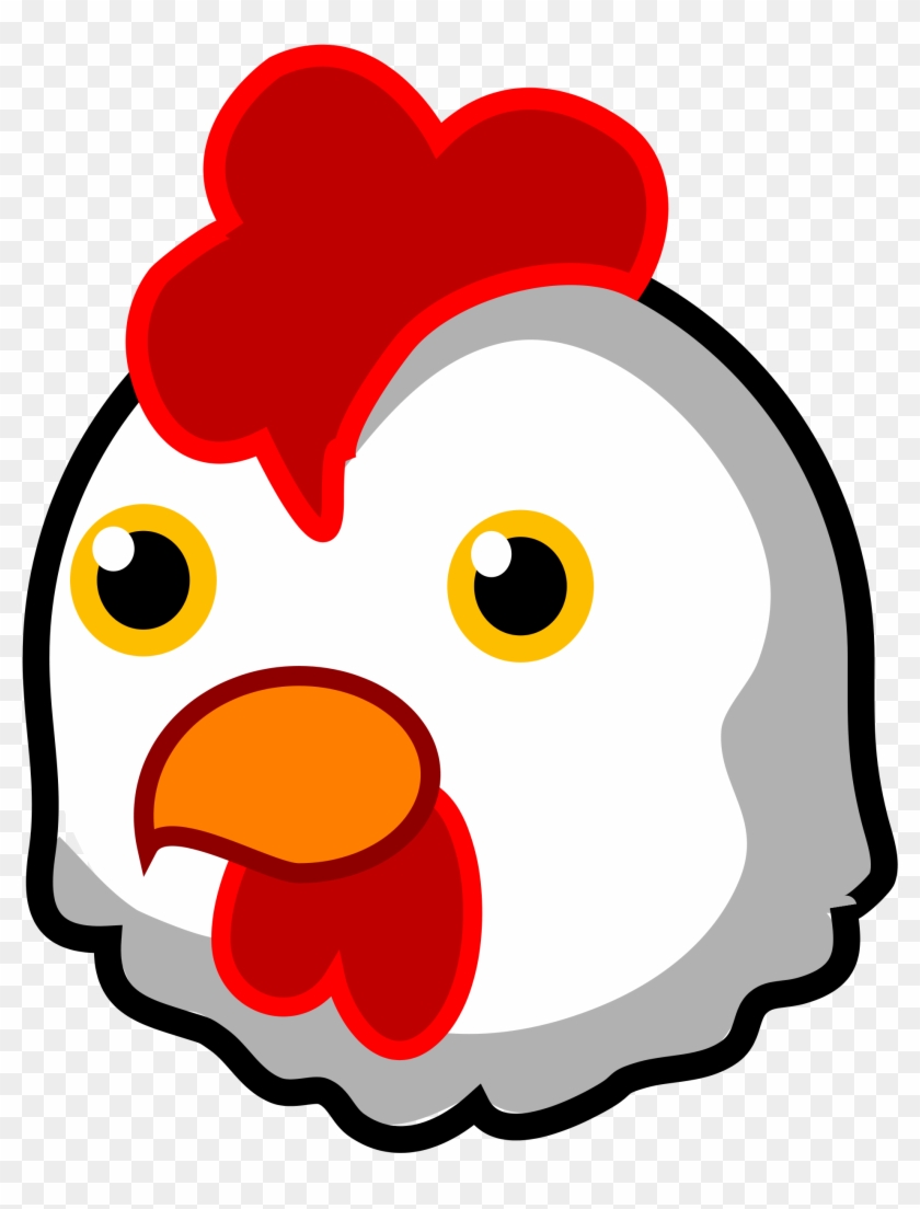 Open - Chicken Face Clip Art #12982