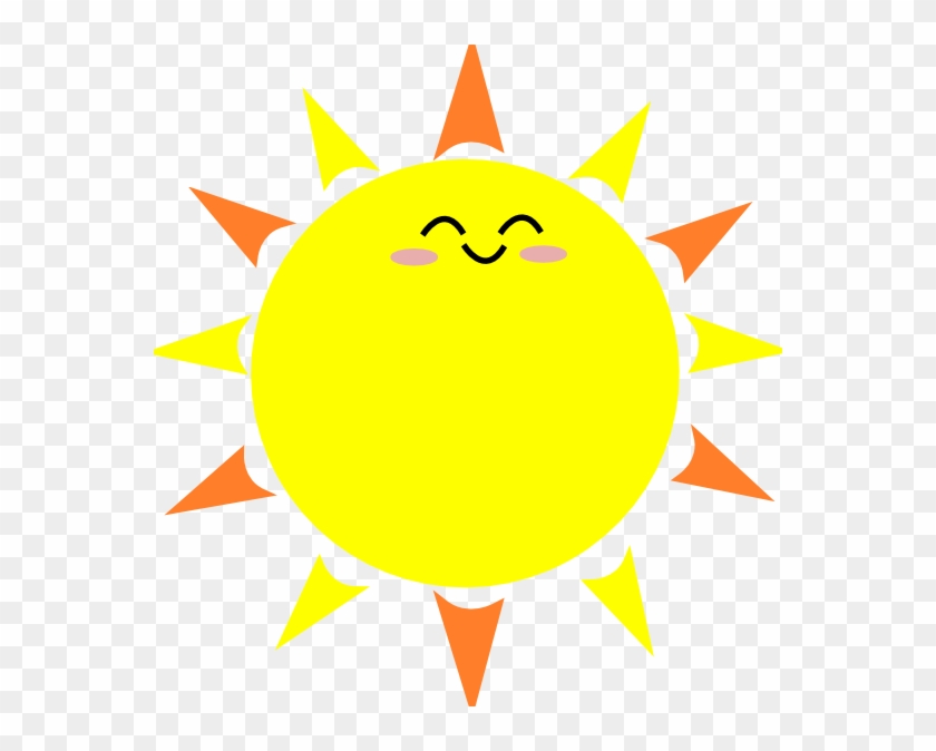 Happy Sun Clip Art At Clker - Cartoon Sun With Black Background #12987