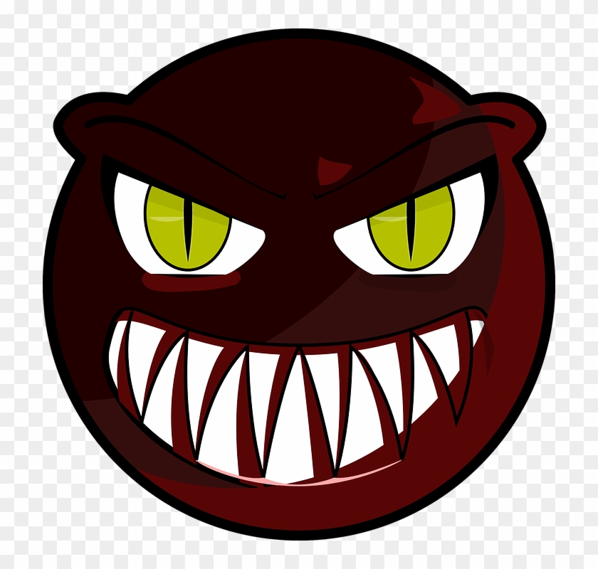 Angry Smiley Face Expression Emotion Eyes Cartoon - Scary Monster Face Cartoon #13058