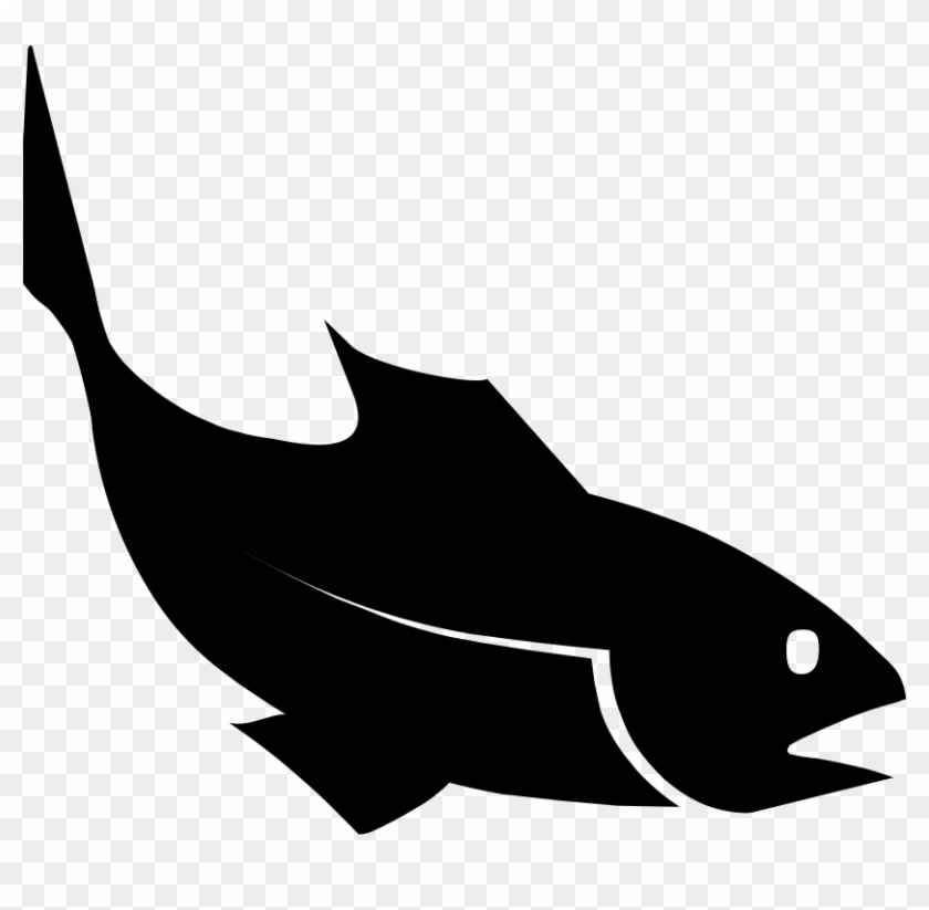 Fish Black And White Tropical Fish Clip Art Black And - Clip Art Transparent Fish #13071