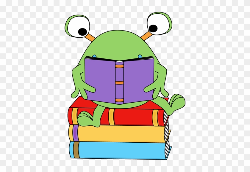 Reading A Book Clip Art - Monster Reading Clipart #13205