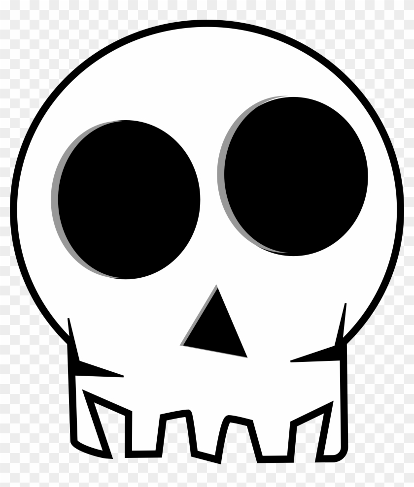 Huge Eye Socketed Skull - Cartoon Skull Png #13244