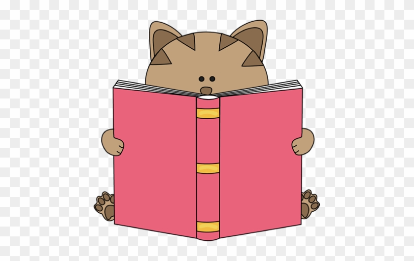 Cat Reading Book Clip Art - Cat Reading Clipart #13288