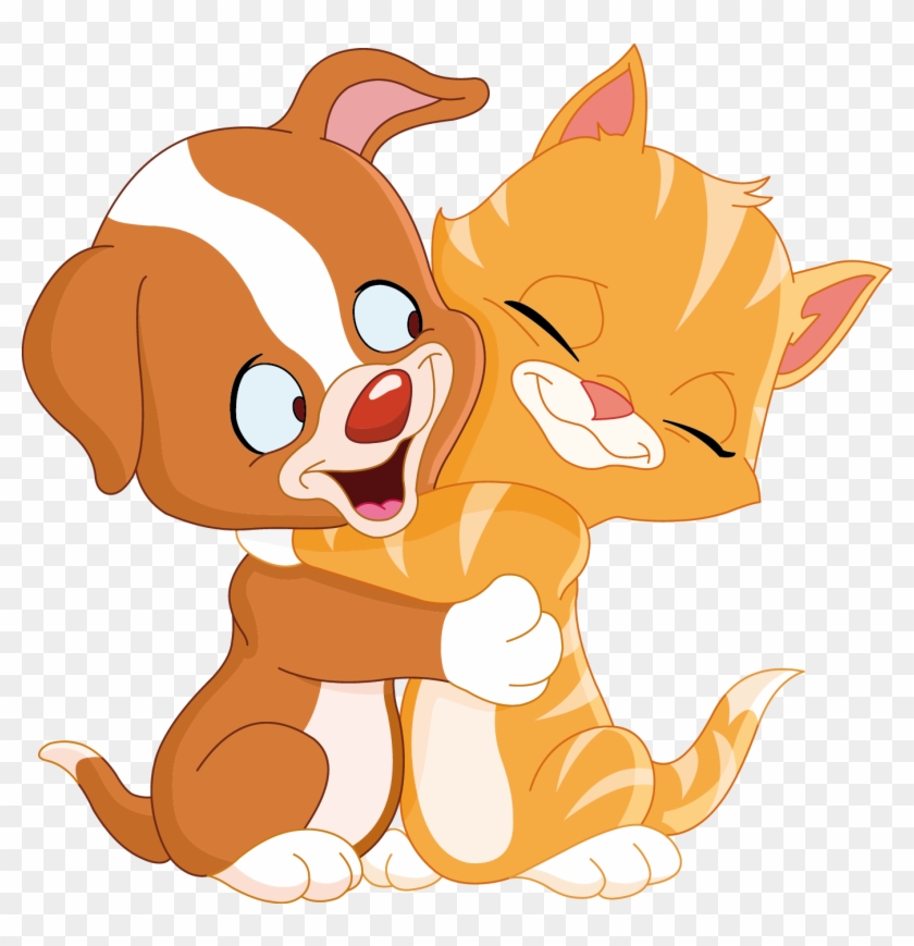 Cat Clipart Gato - Cartoon Cat And Dog #13313