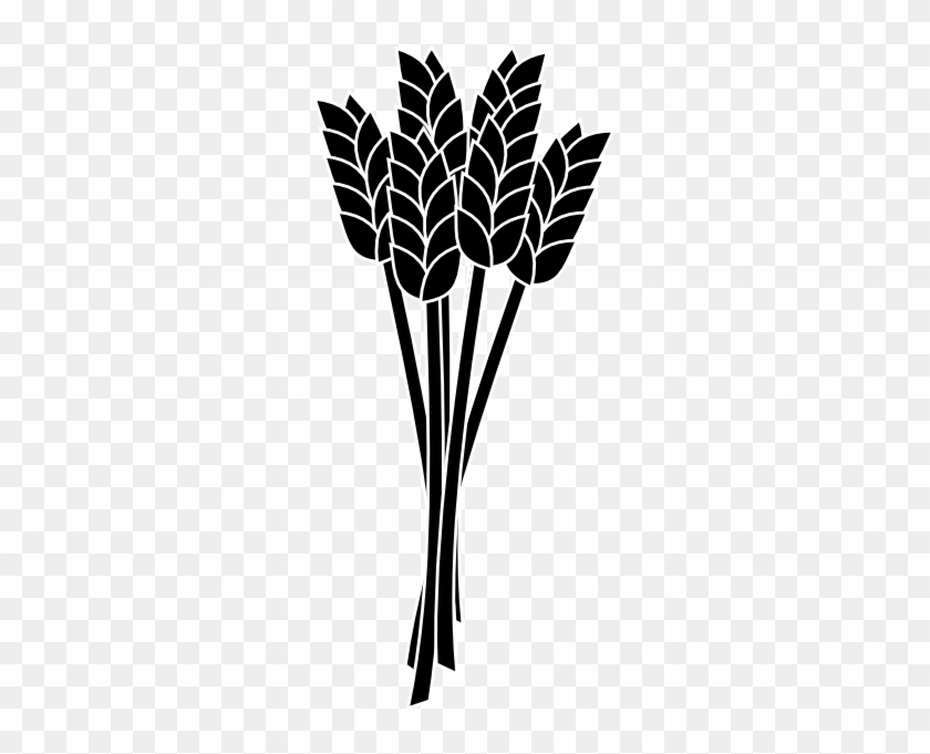 Wheat Black And White Clip Art #13338