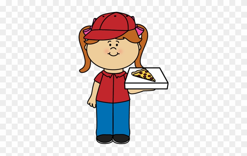 Pizza Clip Art - Pizza Delivery Girl Clipart #13342