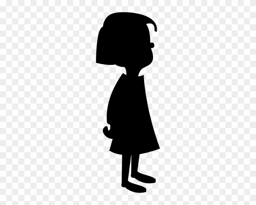 Little Girl Clipart Shadow - Cartoon Girl And Boy #13367