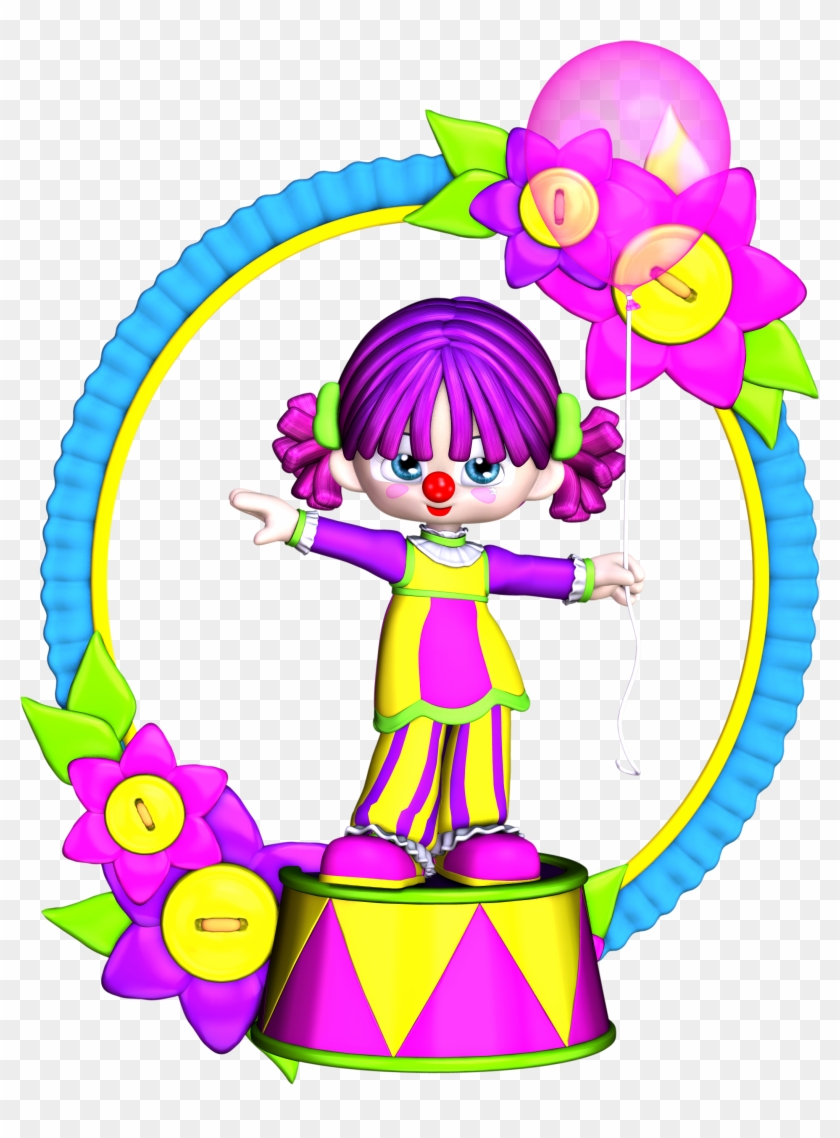 Clowns Clip Art - Birthday Clown Girl Clipart #13432