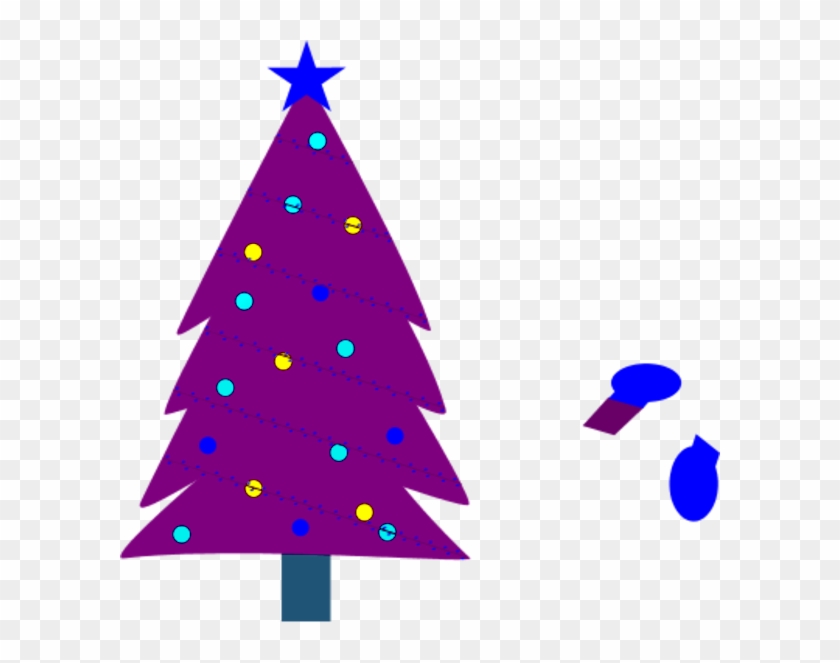 Christmas Tree Clipart Purple - Purple Christmas Tree Clip Art #13406